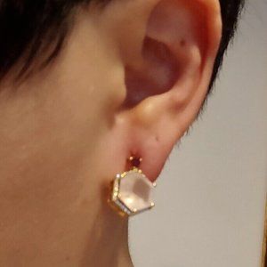 Ross-Simons Rose Quartz, Garnet & Zircon Earrings MINT